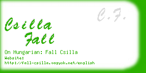csilla fall business card